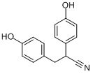 2,3-双(4-羟苯基)丙腈分子式结构图