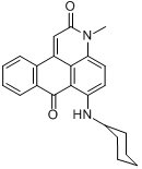 溶剂红149;6-(环己基氨基)-3-N-甲基蒽吡啶酮分子式结构图