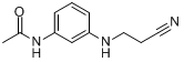 N-[3-[(2-氰乙基)氨基]苯乙酰胺;3-(N-氰乙基)氨基乙酰苯胺分子式结构图