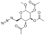 甲基-6-叠氮-6-脱氧-2,3,4-三乙酰氧基-alpha-D-吡喃葡萄糖苷分子式结构图