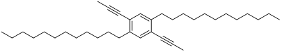 2,5-二十二烷基-1,4-二-1-丙炔基苯分子式结构图
