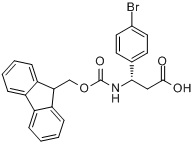 FMOC-(S)-3-氨基-3-(4-溴-苯基)-丙酸分子式结构图