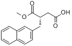 (s)-2-(2-萘甲基)-琥珀酸-1-甲酯分子式结构图