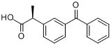 右旋酮洛芬;(S)-(+)-2-(3-苯甲酰基苯基)丙酸分子式结构图