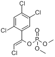 杀虫畏;杀虫威;(Z)-2-氯-1-(2,4,5-三氯苯基)乙烯基二甲基磷酸酯分子式结构图