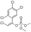 杀虫畏;杀虫威;(E)-2-氯-1-(2,4,5-三氯苯基)乙烯基二甲基磷酸酯分子式结构图