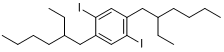 1,4-二(2-乙基己基)-2,5-二碘苯分子式结构图