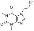 7-(2-溴乙基)茶碱;7-(2-溴乙基)-1,3-二甲基-3,7-二氢-1H-嘌呤-2,6-二酮分子式结构图