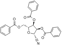 1-氰基-2,3,5-三苯甲酰氧基-beta-D-呋喃核糖分子式结构图