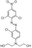 分散棕1;2,2'-[[3-氯-4-[(2,6-二氯-4-硝基苯基)偶氮]苯基]亚氨]二乙醇分子式结构图