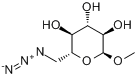 甲基-6-叠氮-6-脱氧-alpha-D-吡喃葡萄糖苷分子式结构图