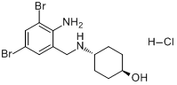 盐酸氨溴索;反-4-[(2-氨基-3,5-二溴苄基)氨基]-环己醇盐酸盐分子式结构图