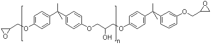 缩水甘油封端双酚A环氧氯丙烷共聚物分子式结构图