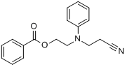 N-氰乙基-N-苯甲酰氧乙基苯胺分子式结构图