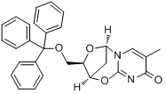 5'-三苯甲基-2'-脱氧-2,3'-双脱氢胸苷;5'-O-三苯甲基-2,3'-脱水胸苷分子式结构图