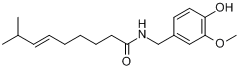 (Z)-辣椒素;(Z)-辣椒碱;(Z)-N-(4-羟基-3-甲氧基苄基)-8-甲基-6-壬烯酰胺分子式结构图
