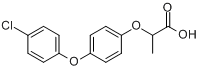 2-(4-(4-氯苯氧基)苯氧基)丙酸分子式结构图