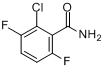 2-氯-3,6-二氟苯甲酰胺分子式结构图