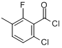 2-氯-6-氟-3-甲基苯甲酰氯分子式结构图
