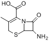 7-氨基去乙酰氧基头孢烷酸;7-氨基-3-甲基-8-氧代-5-硫杂-1-氮杂双环[4.2.0]辛-2-烯-2-甲酸分子式结构图