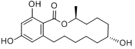 赤霉醇;2,4-二羟基-6-(6a,10-二羟基十一烷基)苯甲酸10-内酯分子式结构图