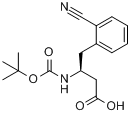 (S)-Boc-2-氰基-β-Homophe-OH分子式结构图