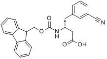 (S)-Fmoc-3-氰基-β-Homophe-OH分子式结构图