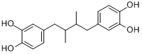 马索罗酚;4-[4-(3,4-二羟基苯基)-2,3-二甲基丁基]苯-1,2-二醇分子式结构图