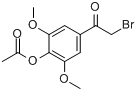 4-(2-溴乙酰基)-2,6-二甲氧基苯基乙酸酯分子式结构图