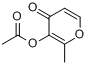 乙酸麦芽酚酯;2-甲基-4-氧代-4H-吡喃-3-基乙酸酯分子式结构图