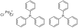 二(三苯基瞵)二氯化钯分子式结构图