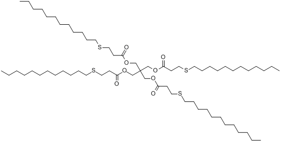 抗氧化剂TH-412S;季戊四醇四(3-月桂基硫代丙酸酯)分子式结构图