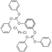 二(亚磷酸三苯酯)二氯化铂(II)分子式结构图