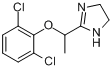 洛非西定;2-[1-(2,6-二氯苯氧基)乙基]-2-咪唑啉分子式结构图