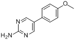 5-(4-甲氧基苯基)嘧啶-2-胺分子式结构图