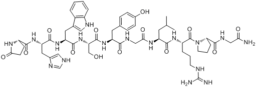 戈那瑞林;高乐肽;促黄体激素释放激素;促黄体激素释放因子分子式结构图