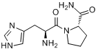 组氨酸脯氨酸酰胺;(2S)-1-[(2S)-2-氨基-3-(3H-咪唑-4-基)丙酰基]吡咯烷-2-甲酰胺分子式结构图