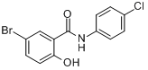 5-溴-4-氯水杨酰苯胺分子式结构图