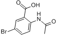 2-乙酸胺基-5-溴苯甲酸分子式结构图