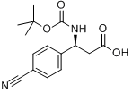 (S)-Boc-4-氰基-β-苯丙氨酸分子式结构图