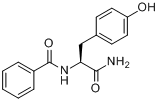 N-苯甲酰-L-酪氨酰胺分子式结构图