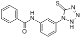 N-(3-(5-巯基-1H-四唑-1-基)苯基)苯甲酰胺分子式结构图