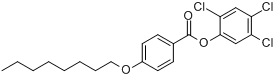 4-N-辛氧基苯甲酸2,4,5-三氯苯基酯分子式结构图