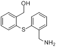 2-[2-(氨甲基)苯硫醇]苯甲醇分子式结构图