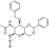 2-乙酰氨基-3-O-苄基-4,6-O-亚苄基-2-脱氧-β-D-半乳糖-1-叠氮化物分子式结构图