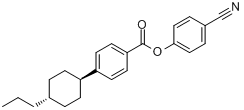 反式-4-(4-丙基环己基)苯甲酸对氰基苯酚酯分子式结构图