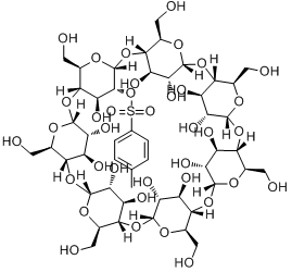 单-2-O-(对甲苯磺酰基)-β-环糊精分子式结构图