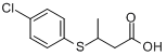 3-(4-氯苯硫基)丁酸分子式结构图