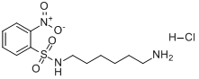 N-(6-氨基己基)-2-硝基苯磺酰胺盐酸盐分子式结构图