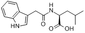 N-(3-吲哚乙酰基)-L-亮氨酸分子式结构图